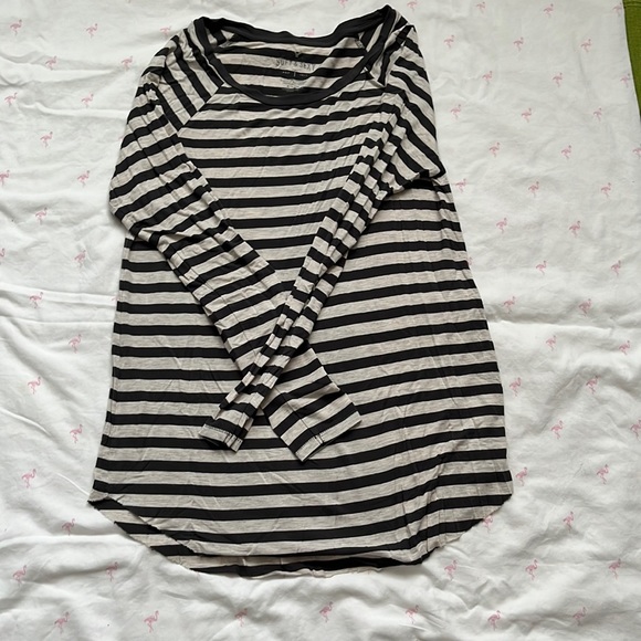 Grey Stripped long sleeve shirt - Picture 1 of 4